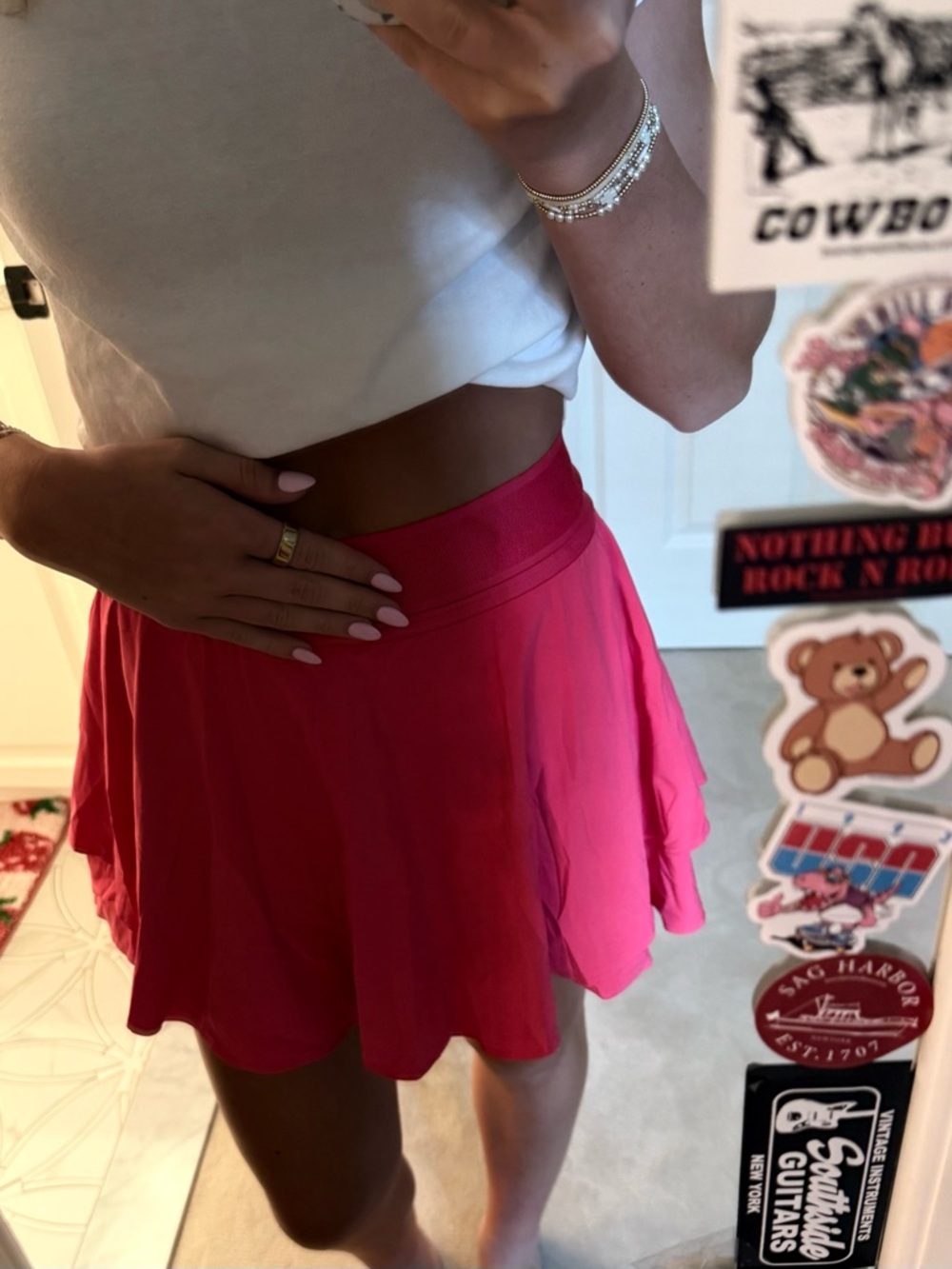 lululemon athletica lip gloss pink skirt